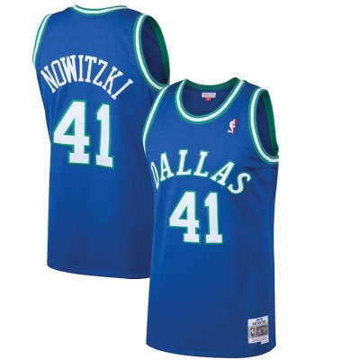 NBA 41 Nowitzki Mavericks M&N Maillot bleu